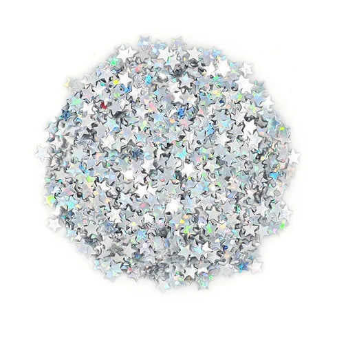 Mini Silver Colour Star Shape Scatters